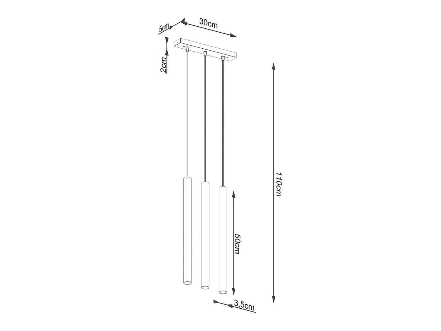 Lámparas Colgantes Pastelo Moderno De Acero/Madera - 3 Fuentes Luminosas - L.30 X A.110 Cm - Madera