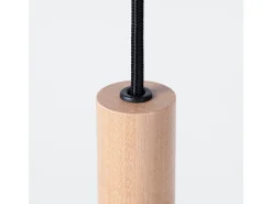 Lámparas Colgantes Pastelo Moderno De Acero/Madera - 3 Fuentes Luminosas - L.30 X A.110 Cm - Madera