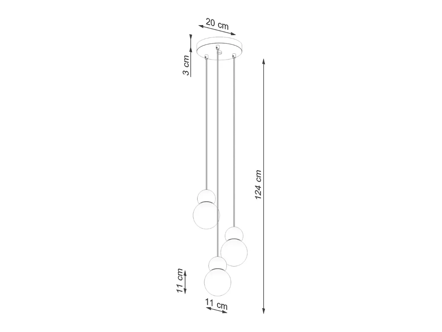 Lámparas Colgantes Pekka Escandinavo De Vidrio/Madera - 3 Fuentes Luminosas - L.31 X A.124 Cm - Blanco/Madera Natural