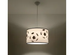 Lámparas Colgantes Piłka Moderno De Cloruro De Polivinilo - 1 Fuentes Luminosas - L.40 X A.82 Cm - Blanco Negro