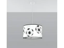 Lámparas Colgantes Piłka Moderno De Cloruro De Polivinilo - 1 Fuentes Luminosas - L.40 X A.82 Cm - Blanco Negro