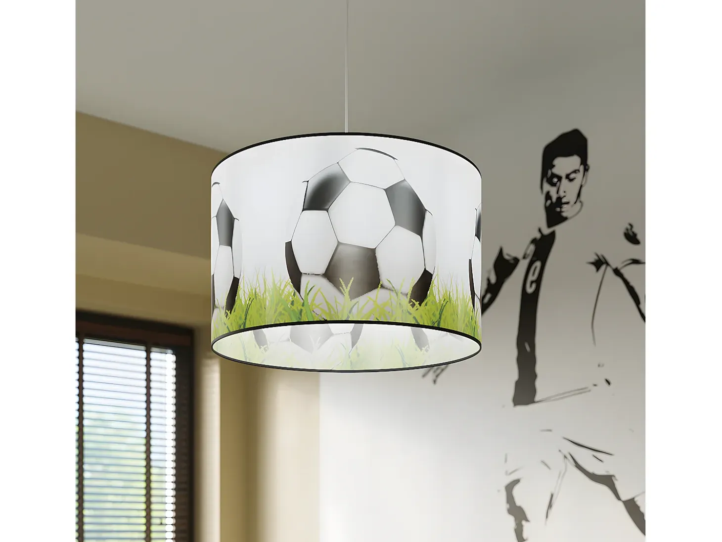 Lámparas Colgantes Piłka Moderno De Cloruro De Polivinilo - 1 Fuentes Luminosas - L.40 X A.82 Cm - Blanco/Negro/Verde