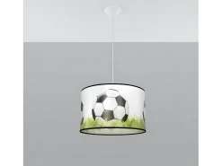 Lámparas Colgantes Piłka Moderno De Cloruro De Polivinilo - 1 Fuentes Luminosas - L.40 X A.82 Cm - Blanco/Negro/Verde