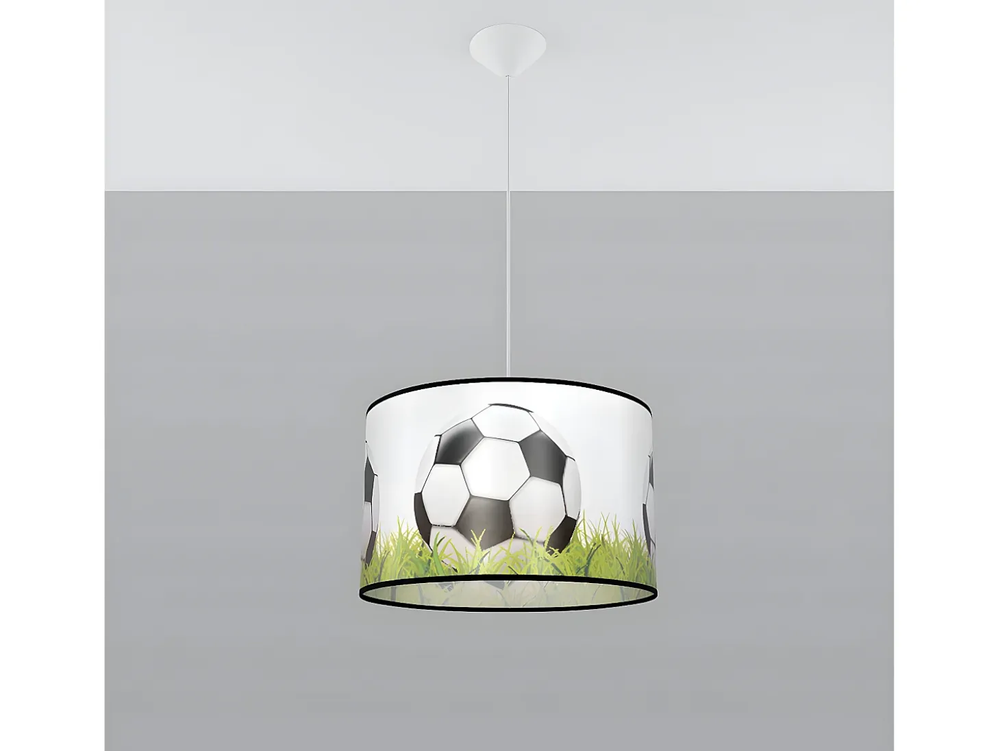 Lámparas Colgantes Piłka Moderno De Cloruro De Polivinilo - 1 Fuentes Luminosas - L.40 X A.82 Cm - Blanco/Negro/Verde