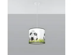 Lámparas Colgantes Piłka Moderno De Cloruro De Polivinilo - 1 Fuentes Luminosas - L.30 X A.82 Cm - Blanco/Negro/Verde