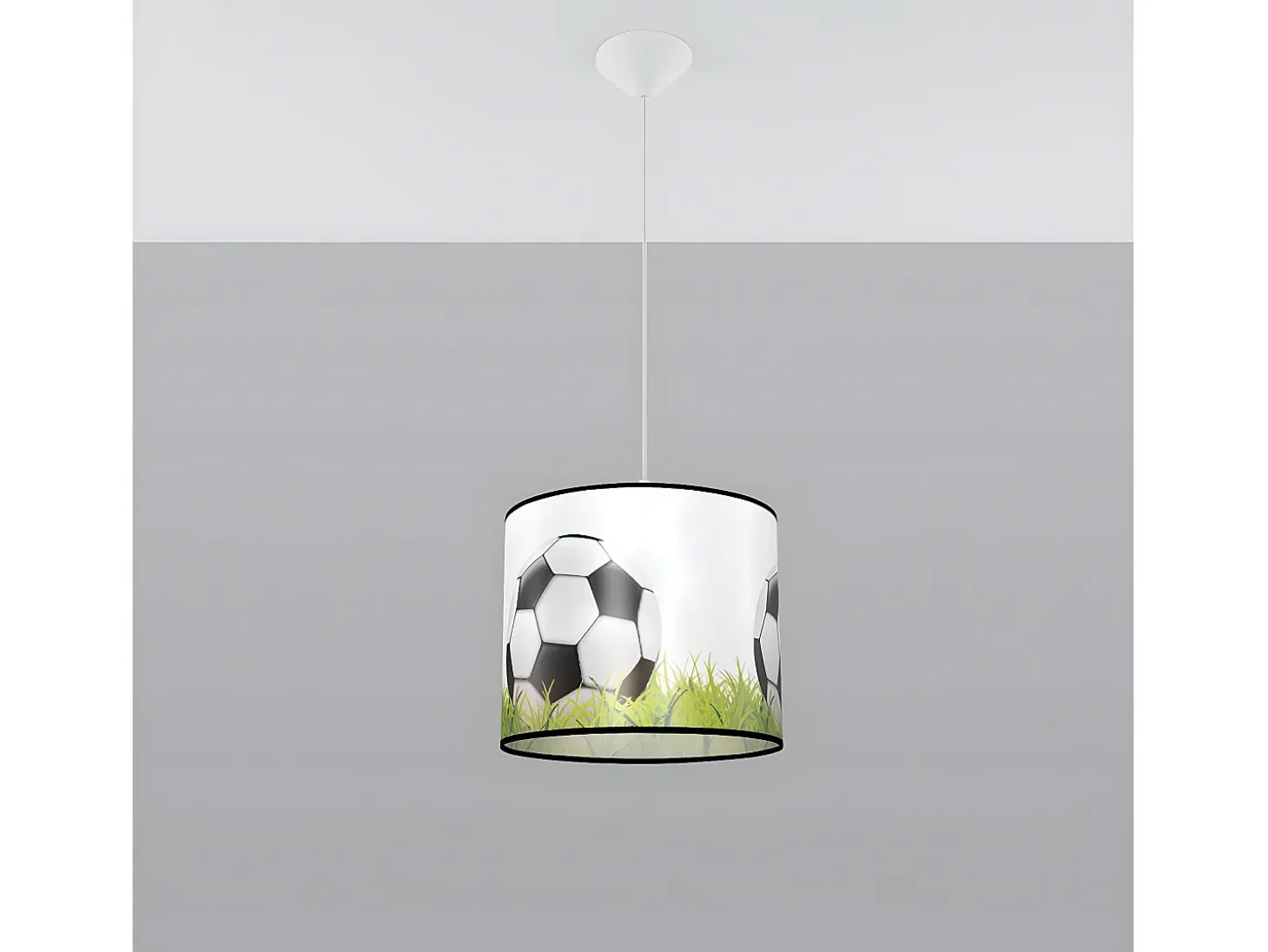 Lámparas Colgantes Piłka Moderno De Cloruro De Polivinilo - 1 Fuentes Luminosas - L.30 X A.82 Cm - Blanco/Negro/Verde