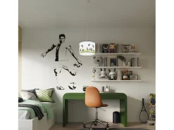 Lámparas Colgantes Piłka Moderno De Cloruro De Polivinilo - 1 Fuentes Luminosas - L.30 X A.82 Cm - Blanco/Negro/Verde