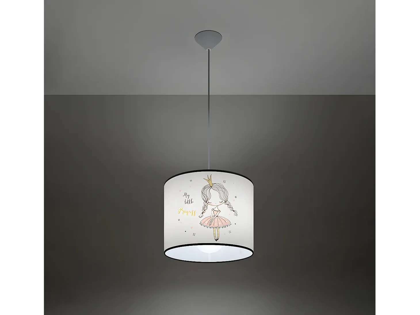 Lámparas Colgantes Princess Moderno De Cloruro De Polivinilo - 1 Fuentes Luminosas - L.30 X A.95 Cm - Multicolor