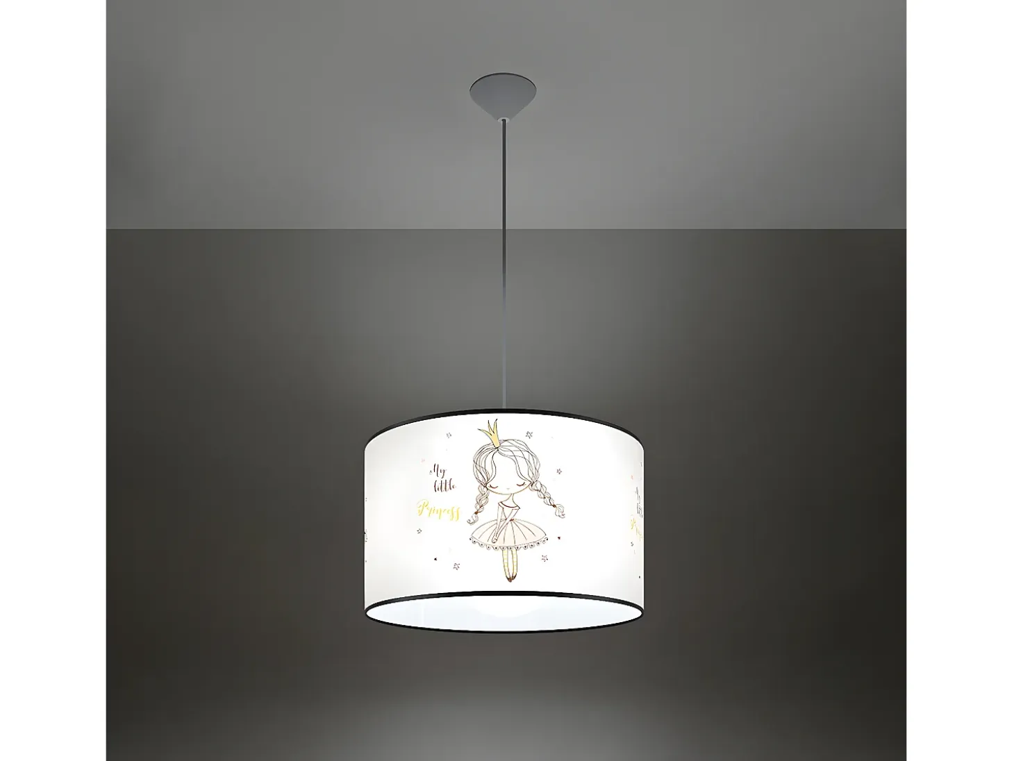 Lámparas Colgantes Princess Moderno De Cloruro De Polivinilo - 1 Fuentes Luminosas - L.40 X A.95 Cm - Multicolor