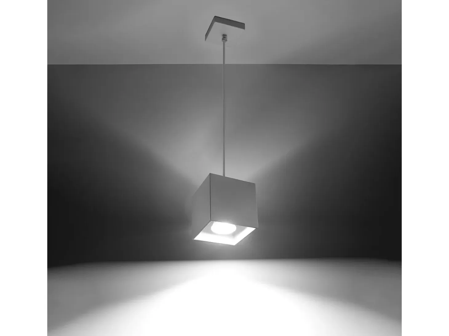 Lámparas Colgantes Quad Moderno De Aluminio - 1 Fuentes Luminosas - L.10 X A.110 Cm - Blanco