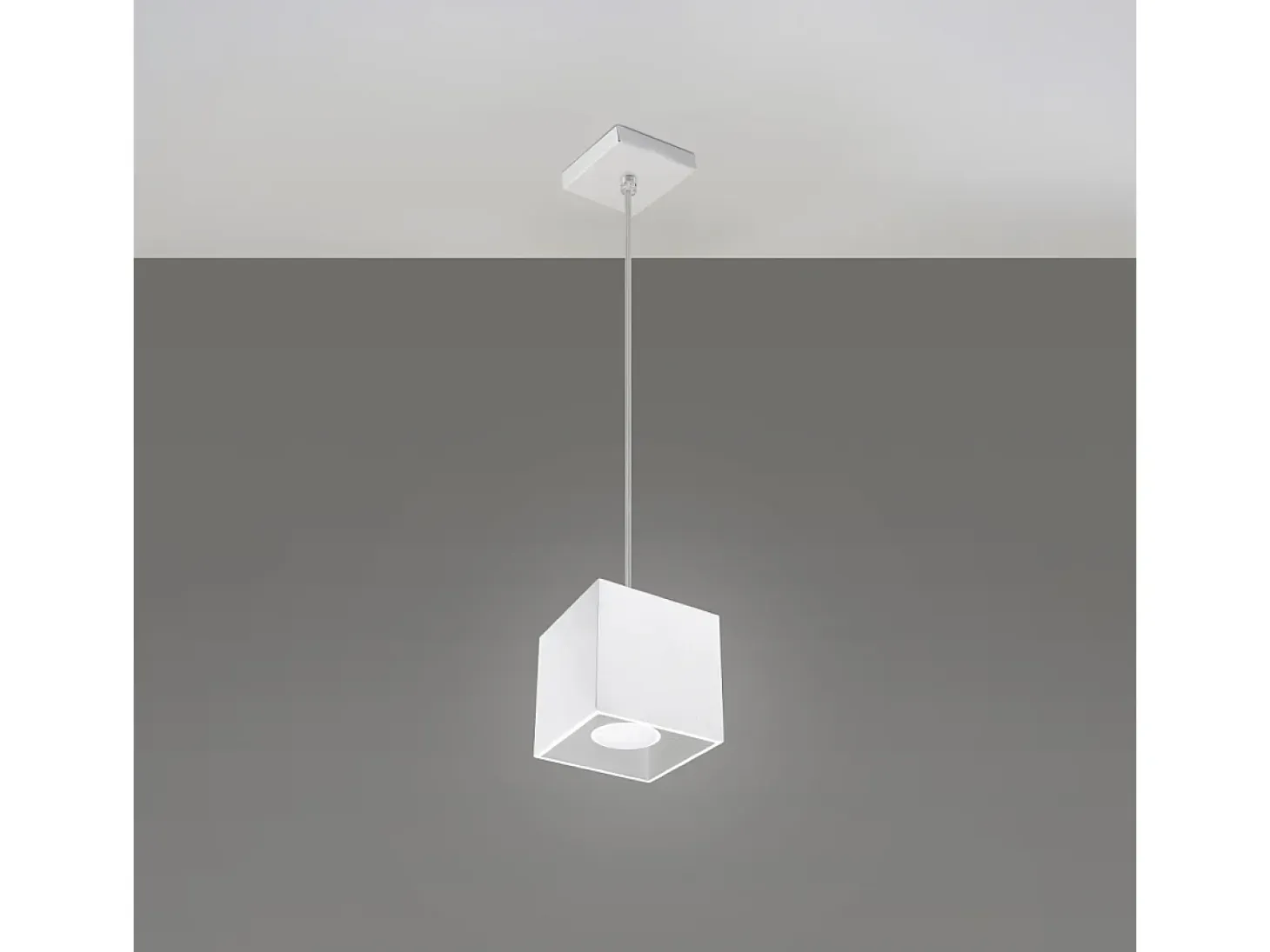 Lámparas Colgantes Quad Moderno De Aluminio - 1 Fuentes Luminosas - L.10 X A.110 Cm - Blanco
