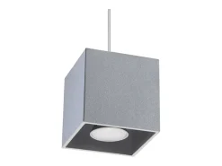 Lámparas colgantes Quadx moderno de aluminio - 1 fuentes luminosas 4000K - L.10 x A.110 cm - gris