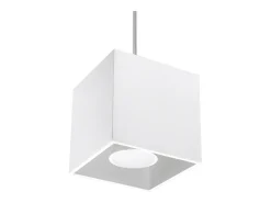 Lámparas colgantes Quadx moderno de aluminio - 1 fuentes luminosas 3000K - L.10 x A.110 cm - blanco