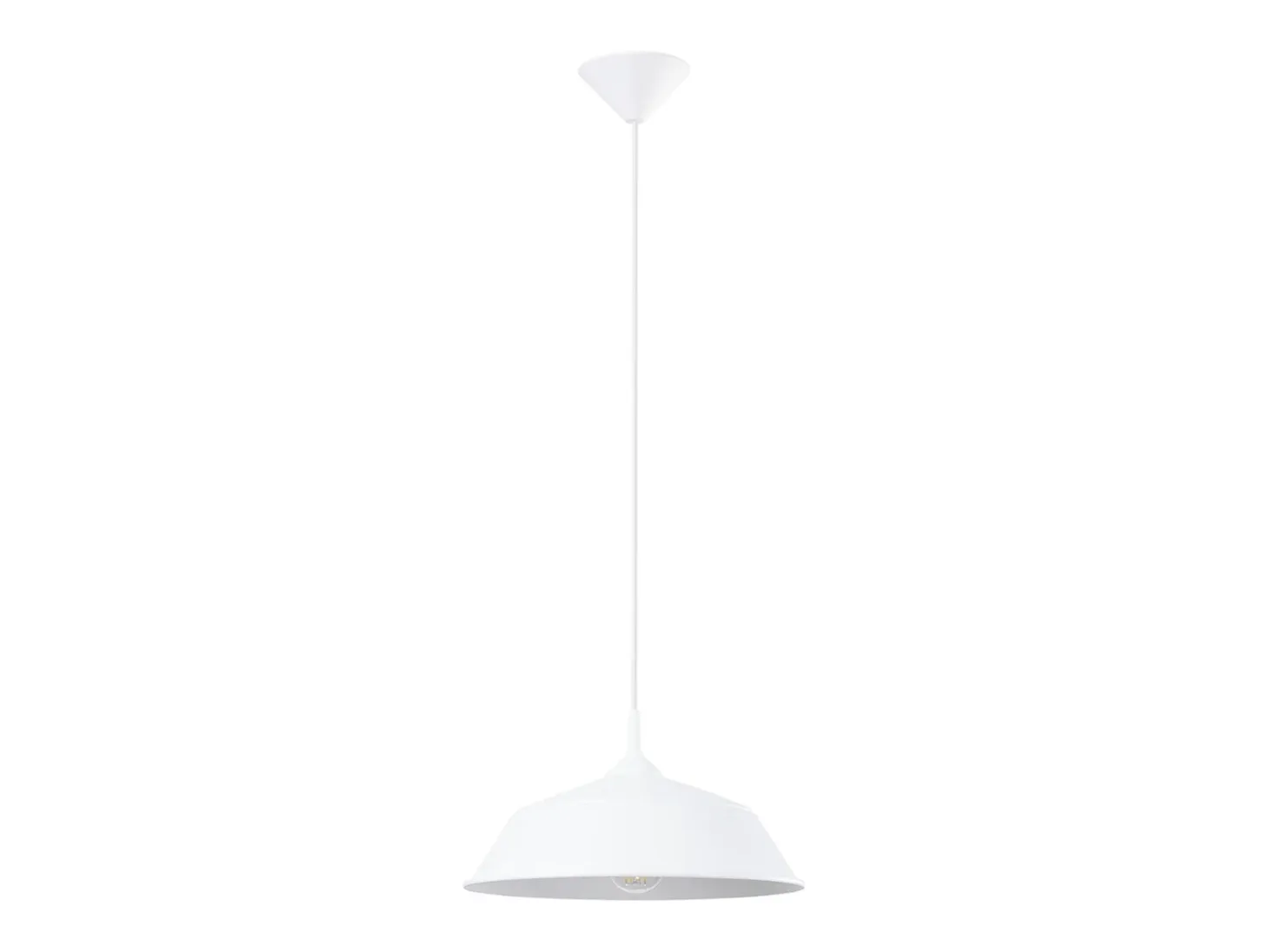 Lámparas colgantes Quarix escandinavo de acero - 1 fuentes luminosas 4000K - L.34 x A.74 cm - blanco