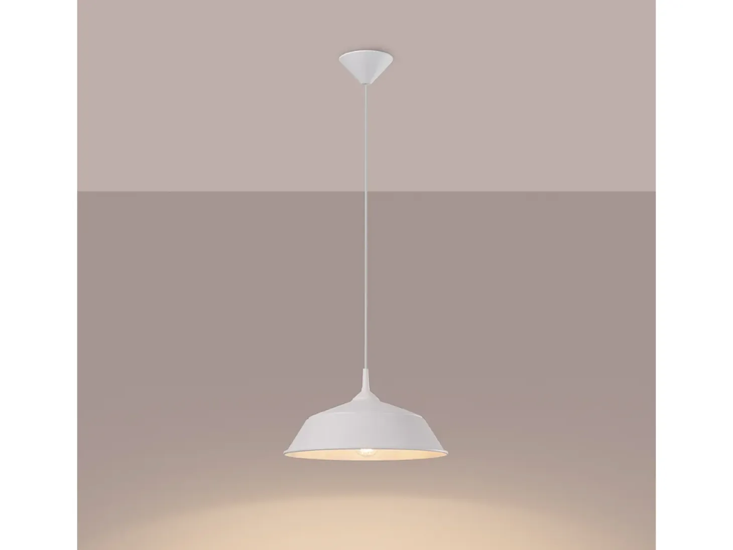 Lámparas colgantes Quarix escandinavo de acero - 1 fuentes luminosas 4000K - L.34 x A.74 cm - blanco