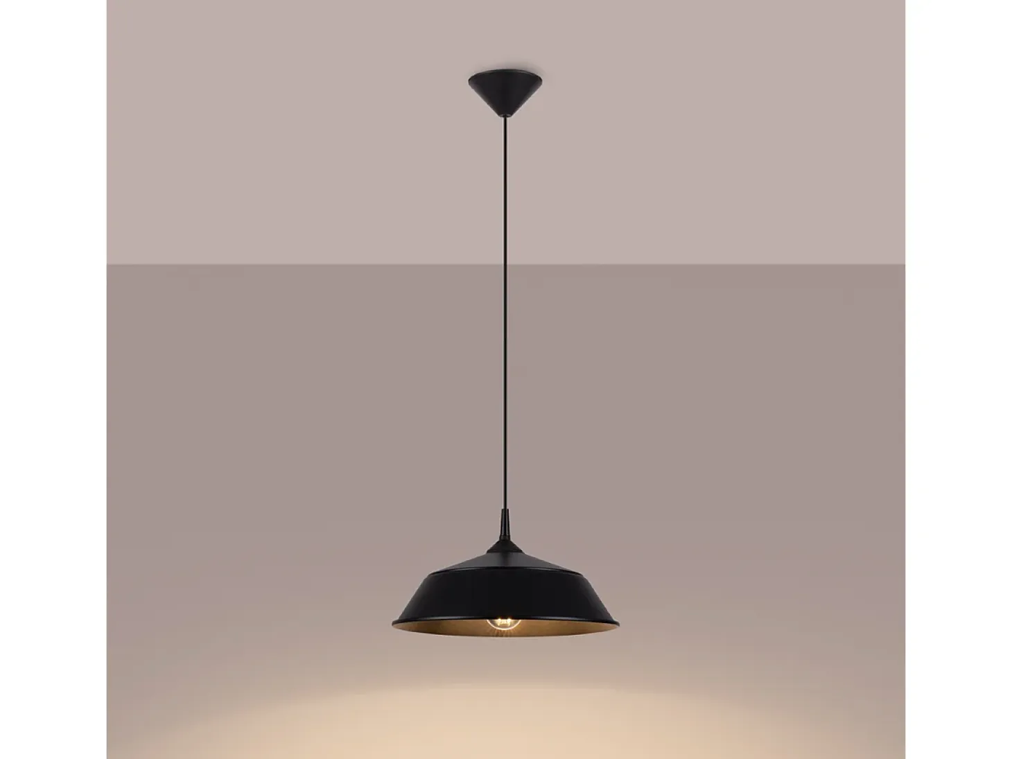 Lámparas colgantes Quarix escandinavo de acero - 1 fuentes luminosas 4000K - L.34 x A.74 cm - negro