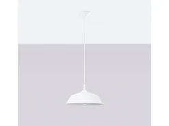 Lámparas colgantes Quarix escandinavo de acero - 1 fuentes luminosas 3000K - L.34 x A.74 cm - blanco