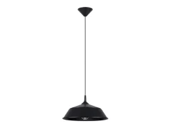 Lámparas colgantes Quarix escandinavo de acero - 1 fuentes luminosas 3000K - L.34 x A.74 cm - negro