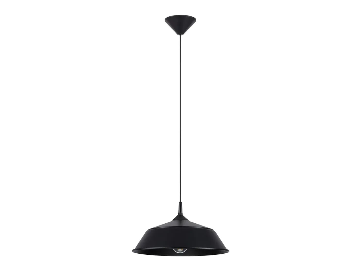 Lámparas colgantes Quarix escandinavo de acero - 1 fuentes luminosas 3000K - L.34 x A.74 cm - negro