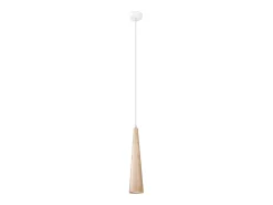 Lámparas colgantes Ravo escandinavo de madera - 1 fuentes luminosas 4000K - L.8 x A.120 cm - madera natural