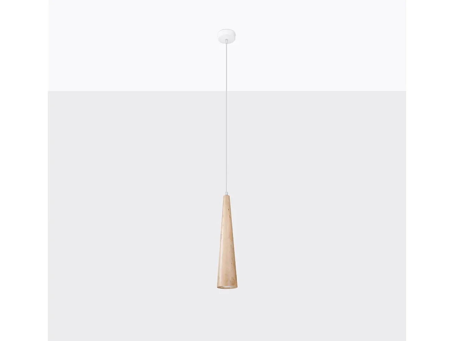 Lámparas colgantes Ravo escandinavo de madera - 1 fuentes luminosas 3000K - L.8 x A.120 cm - madera natural