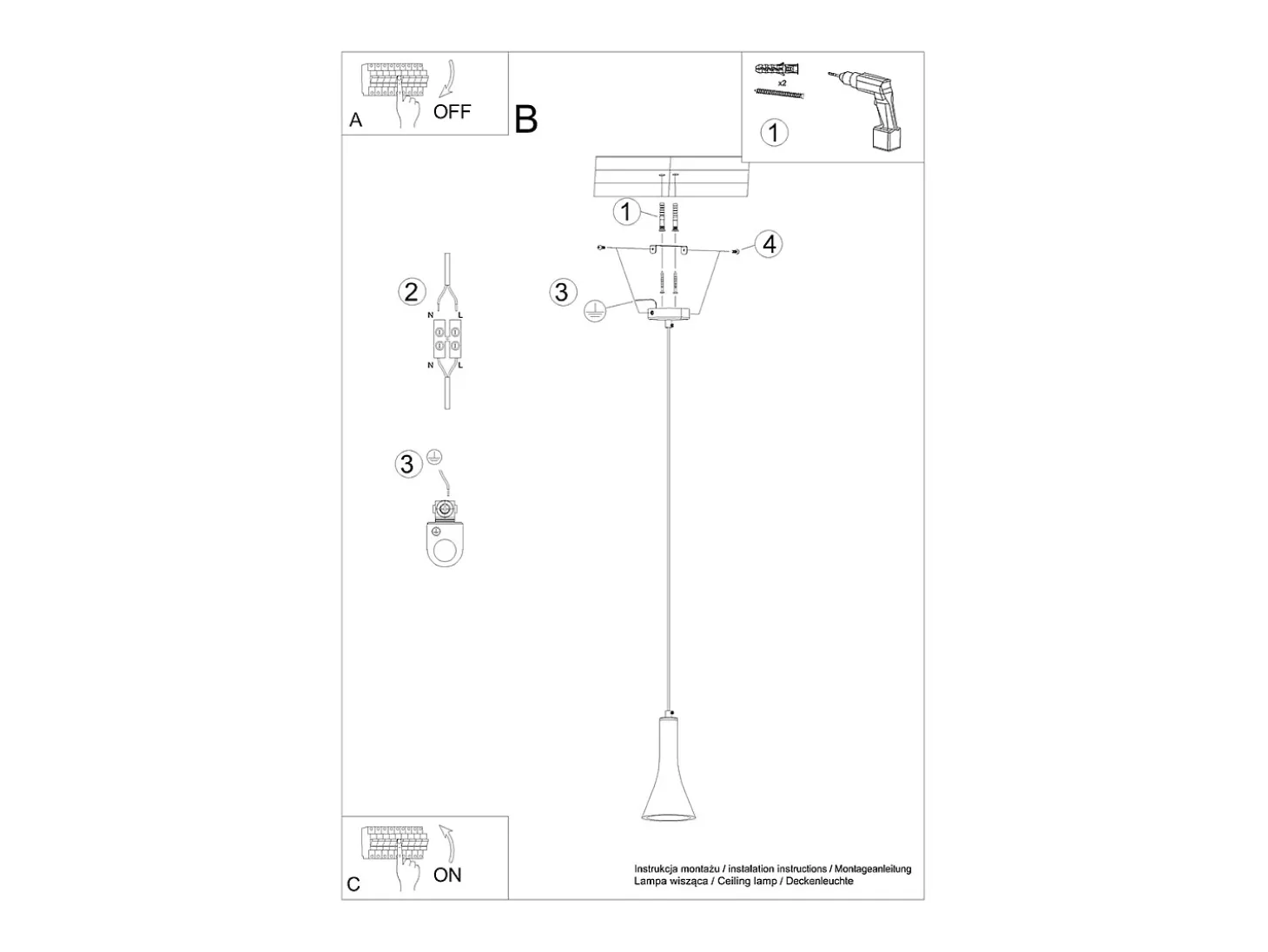 Lámparas Colgantes Rea Moderno De Concreto - 1 Fuentes Luminosas - L.12 X A.125 Cm - Gris