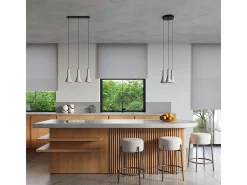 Lámparas Colgantes Rea Moderno De Concreto - 1 Fuentes Luminosas - L.12 X A.125 Cm - Gris
