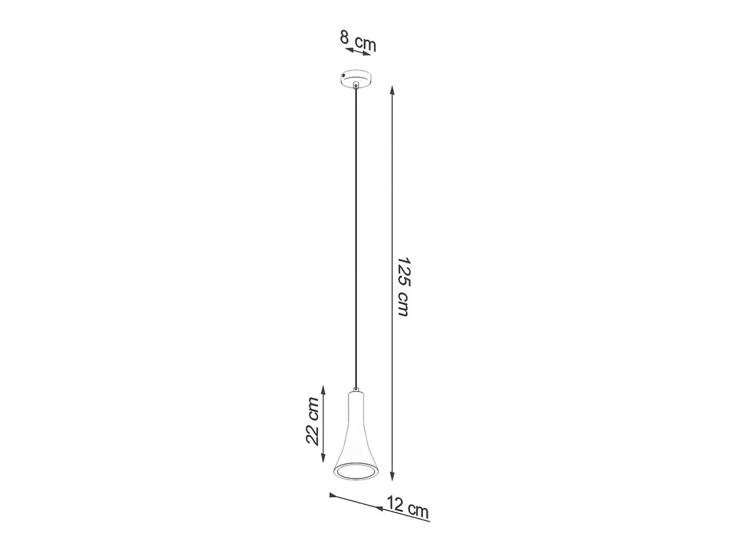 Lámparas Colgantes Rea Moderno De Concreto - 1 Fuentes Luminosas - L.12 X A.125 Cm - Gris
