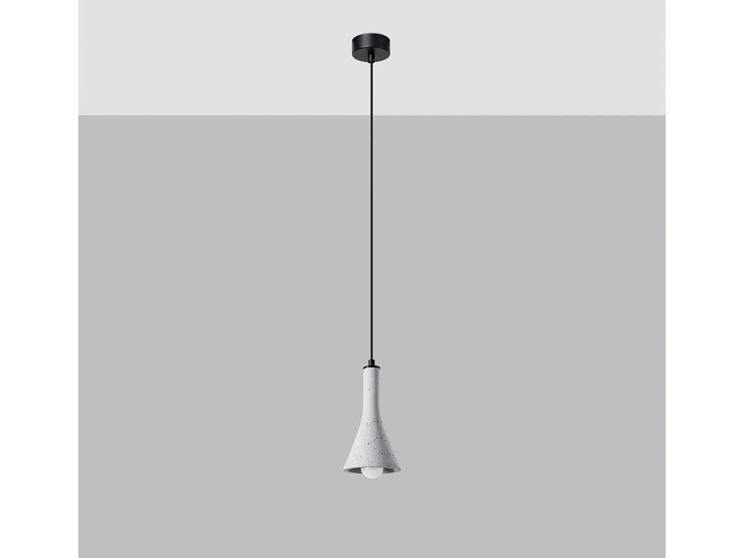 Lámparas Colgantes Rea Moderno De Concreto - 1 Fuentes Luminosas - L.12 X A.125 Cm - Gris