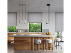 Lámparas Colgantes Rea Moderno De Concreto - 3 Fuentes Luminosas - L.46 X A.110 Cm - Gris