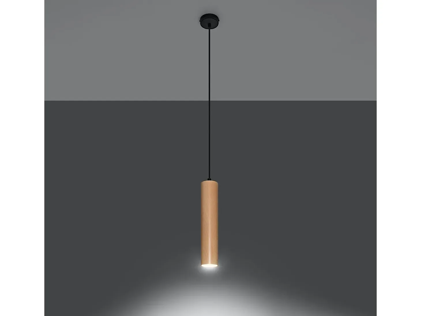 Lámparas colgantes Silno escandinavo de madera - 1 fuentes luminosas 4000K - L.8 x A.105 cm - madera natural
