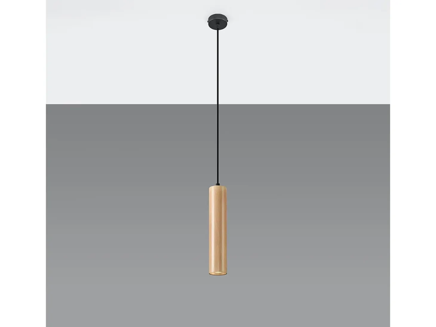 Lámparas colgantes Silno escandinavo de madera - 1 fuentes luminosas 3000K - L.8 x A.105 cm - madera natural