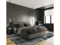 Lámparas colgantes Solvix industrial de concreto - 2 fuentes luminosas 3000K - L.30 x A.90 cm - gris
