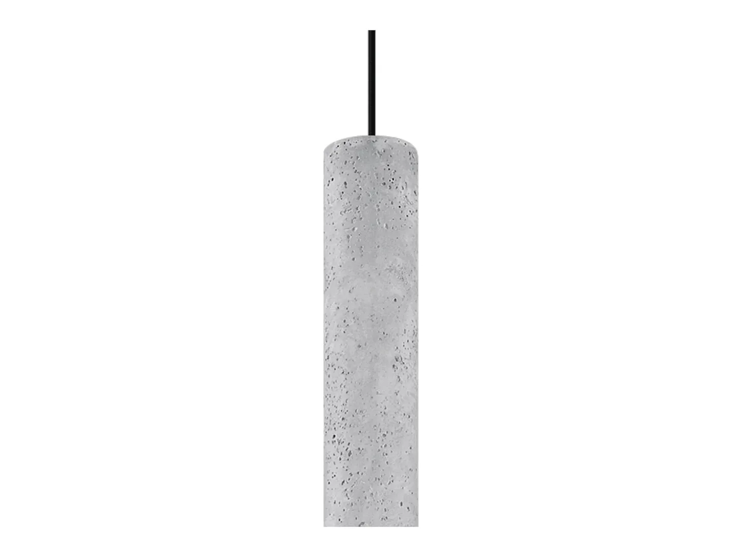 Lámparas colgantes Solvix industrial de concreto - 1 fuentes luminosas 3000K - L.8 x A.105 cm - gris