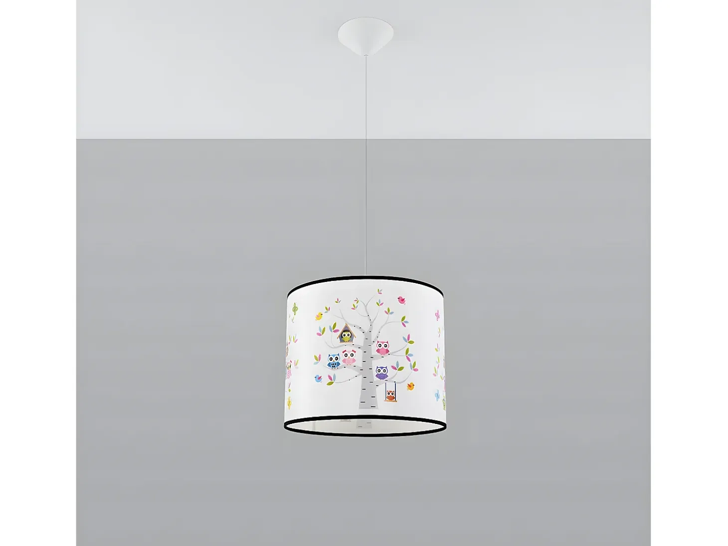 Lámparas Colgantes Sowy Moderno De Cloruro De Polivinilo - 1 Fuentes Luminosas - L.30 X A.82 Cm - Multicolor