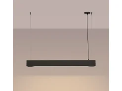 Lámparas Colgantes Spark Moderno De Acero - 1 Fuentes Luminosas - L.100 X A.120 Cm - Negro