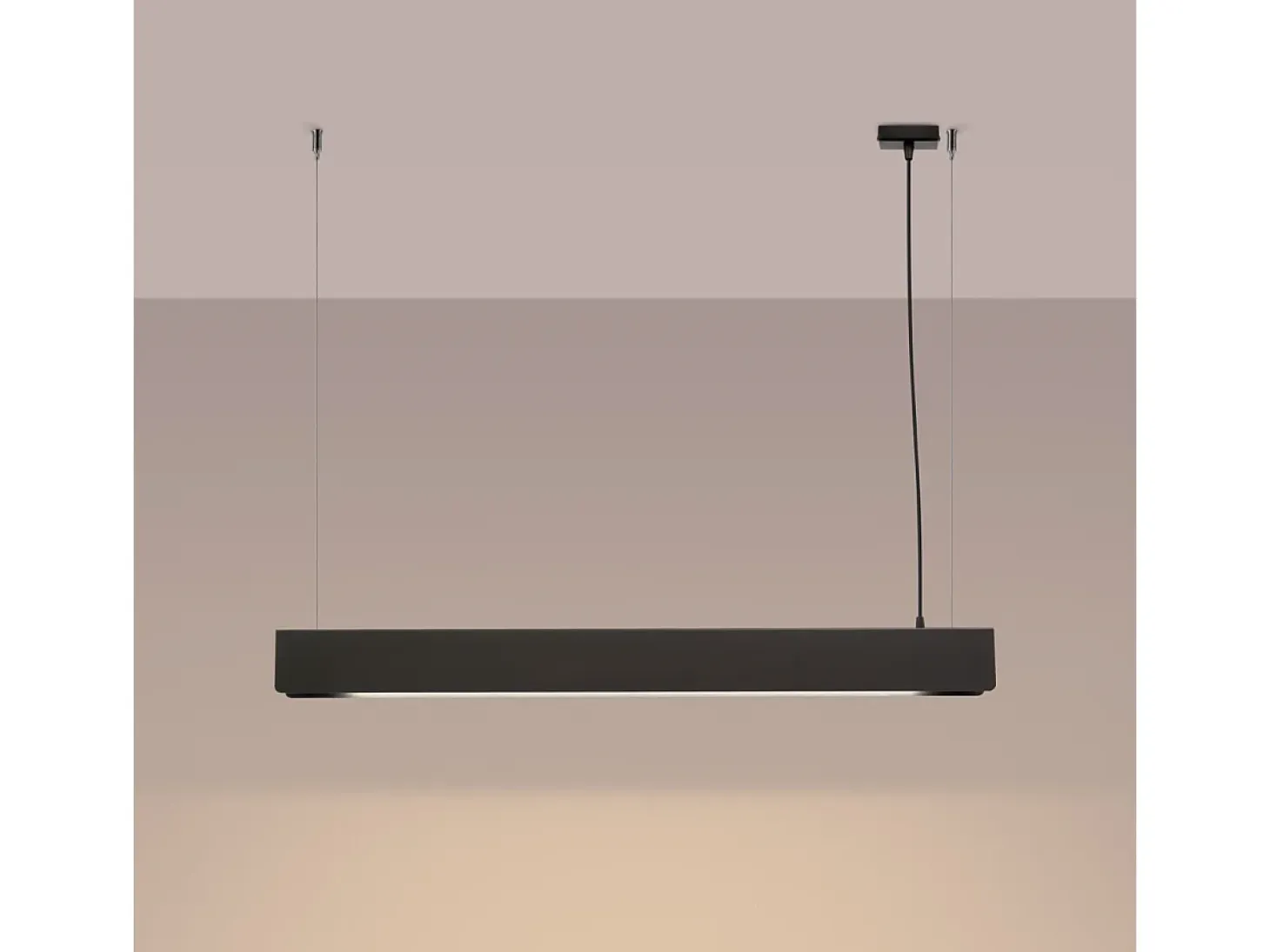Lámparas Colgantes Spark Moderno De Acero - 1 Fuentes Luminosas - L.100 X A.120 Cm - Negro