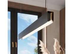 Lámparas Colgantes Spark Moderno De Acero - 1 Fuentes Luminosas - L.100 X A.120 Cm - Negro