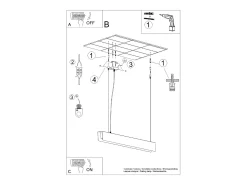 Lámparas Colgantes Spark Moderno De Acero - 1 Fuentes Luminosas - L.100 X A.120 Cm - Blanco
