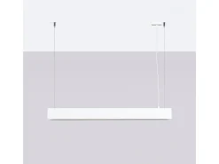 Lámparas Colgantes Spark Moderno De Acero - 1 Fuentes Luminosas - L.100 X A.120 Cm - Blanco