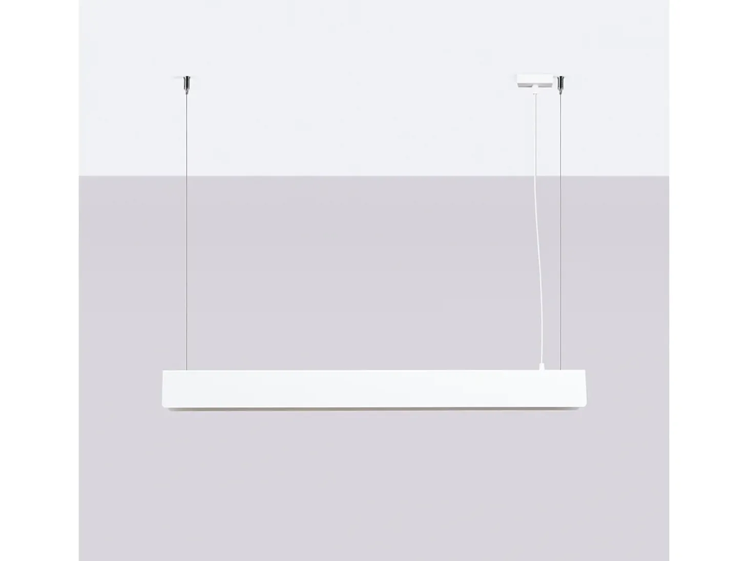 Lámparas Colgantes Spark Moderno De Acero - 1 Fuentes Luminosas - L.100 X A.120 Cm - Blanco