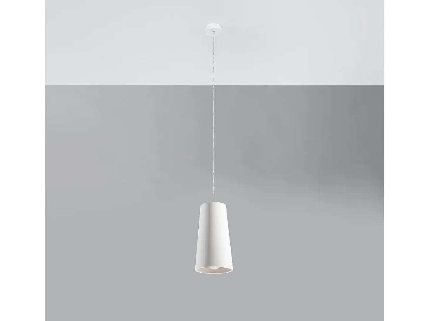 Lámparas colgantes Speim moderno de cerámica - 1 fuentes luminosas 3000K - L.16 x A.128 cm - blanco