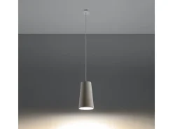 Lámparas colgantes Speim moderno de cerámica - 1 fuentes luminosas 4000K - L.16 x A.128 cm - blanco