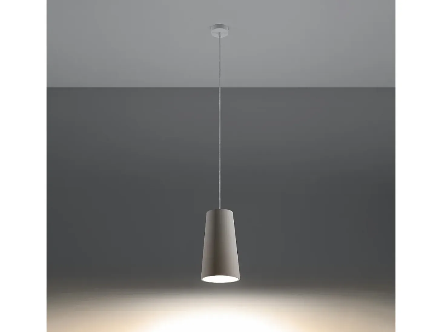 Lámparas colgantes Speim moderno de cerámica - 1 fuentes luminosas 4000K - L.16 x A.128 cm - blanco