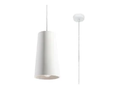 Lámparas colgantes Speim moderno de cerámica - 1 fuentes luminosas 4000K - L.16 x A.128 cm - blanco