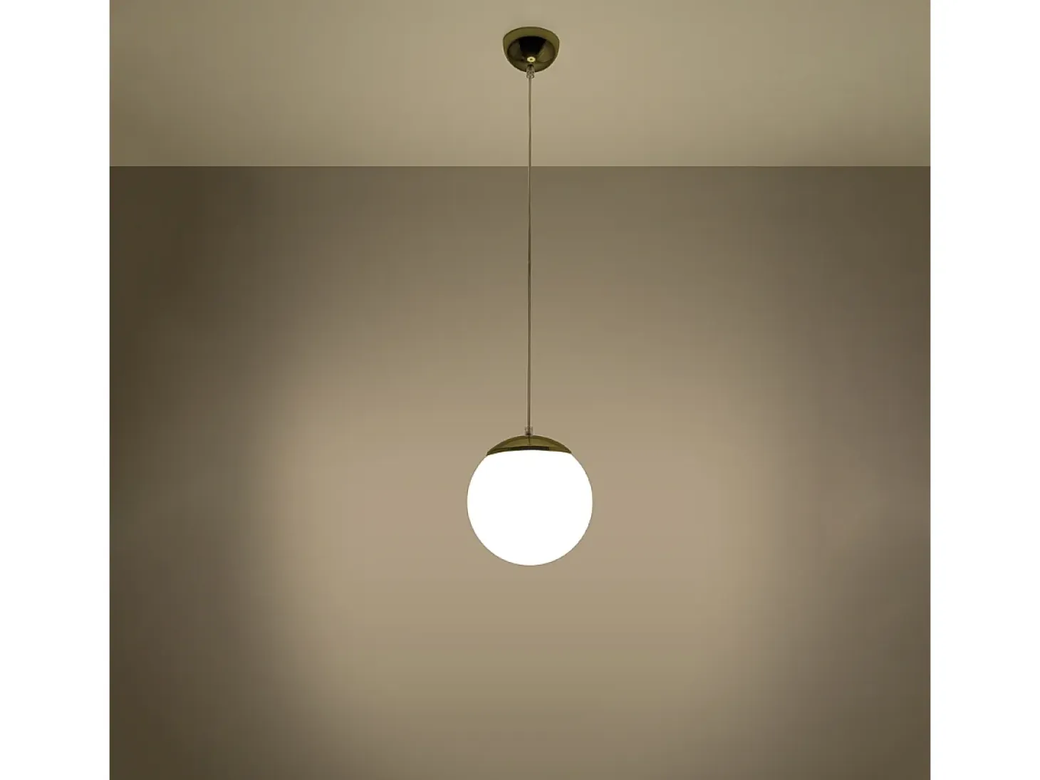 Lámparas colgantes Stera minimalista de acero/vidrio - 1 fuentes luminosas 4000K - L.20 x A.110 cm - Oro blanco