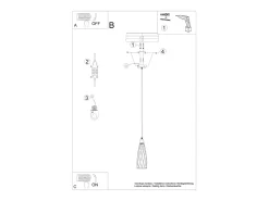 Lámparas Colgantes Suba Industrial De Acero - 1 Fuentes Luminosas - L.12 X A.139 Cm - Negro