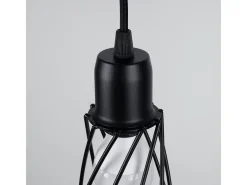 Lámparas Colgantes Suba Industrial De Acero - 1 Fuentes Luminosas - L.12 X A.139 Cm - Negro