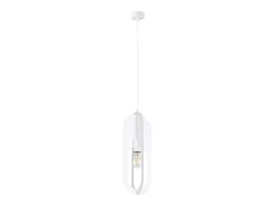 Lámparas colgantes Synexus moderno de acero - 1 fuentes luminosas 3000K - L.11 x A.140 cm - blanco