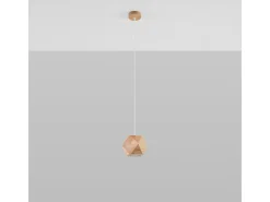 Lámparas colgantes Timberix escandinavo de madera - 1 fuentes luminosas 3000K - L.12 x A.120 cm - madera natural